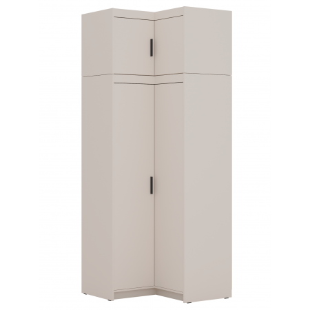 Szafa narożna z nadstawką  98 / 98 cm TRINO beżowa